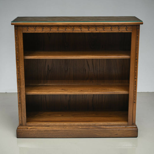 Ercol Low Wide Bookcase 2 Shelves Golden Dawn Finish Mural FREE UK Delivery*