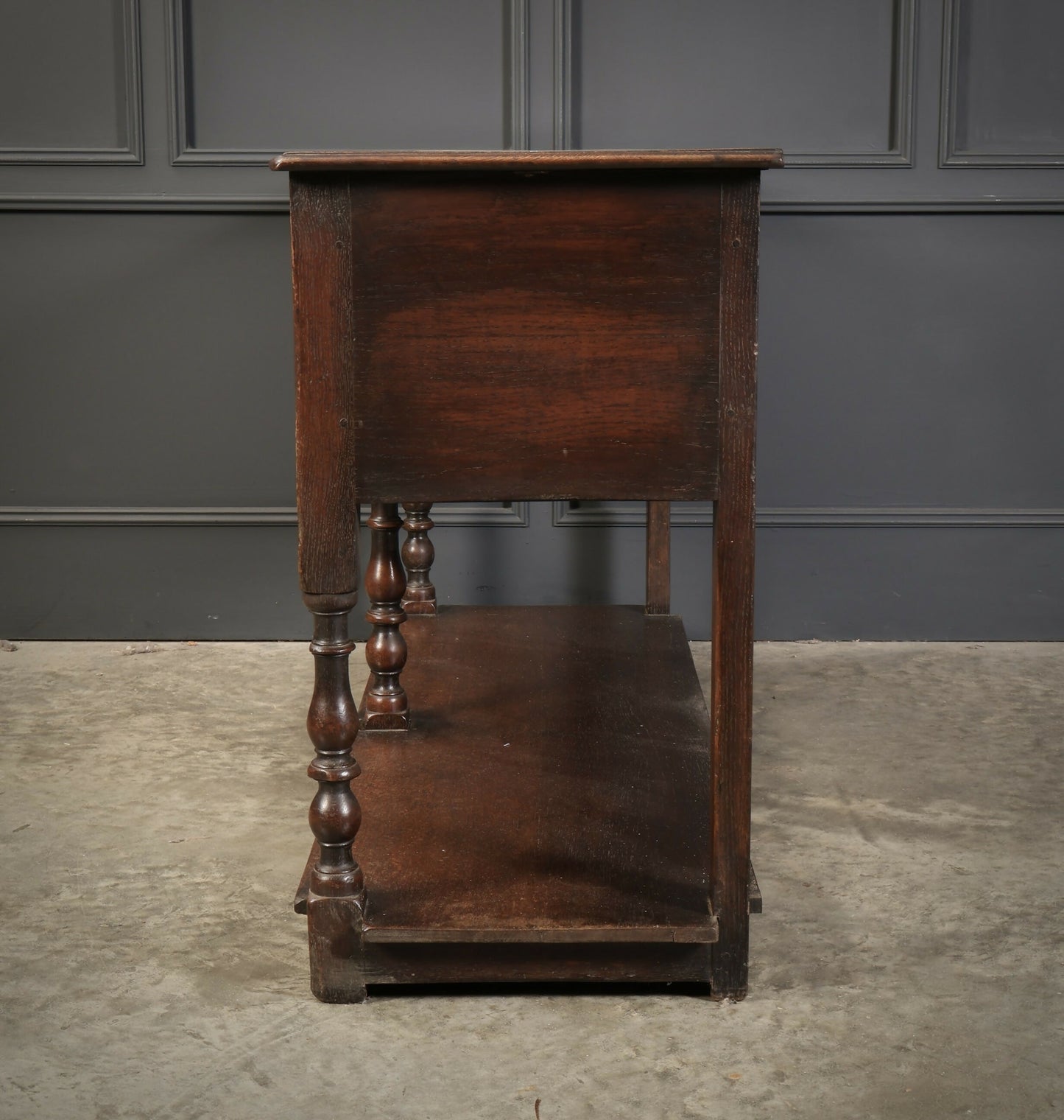 Rustic Oak Carved Antique Sideboard