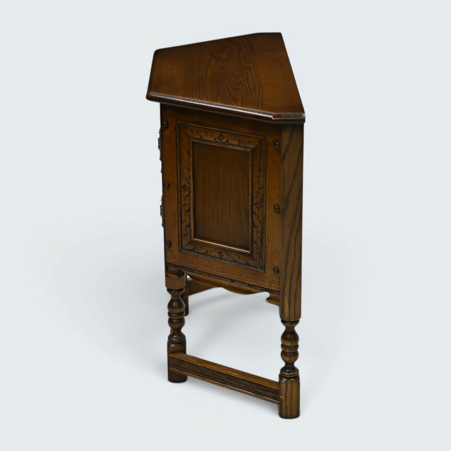 Old Charm Canted Table Hall Table Cupboard Light Oak Finish FREE UK Delivery
