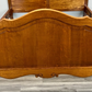 Bed Vintage French Louis XVI Oak Double Bed Frame Carved Headboard LOT 3664