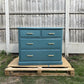 Deep Blue Serenity Chest – Golden Details for a Touch of Luxury