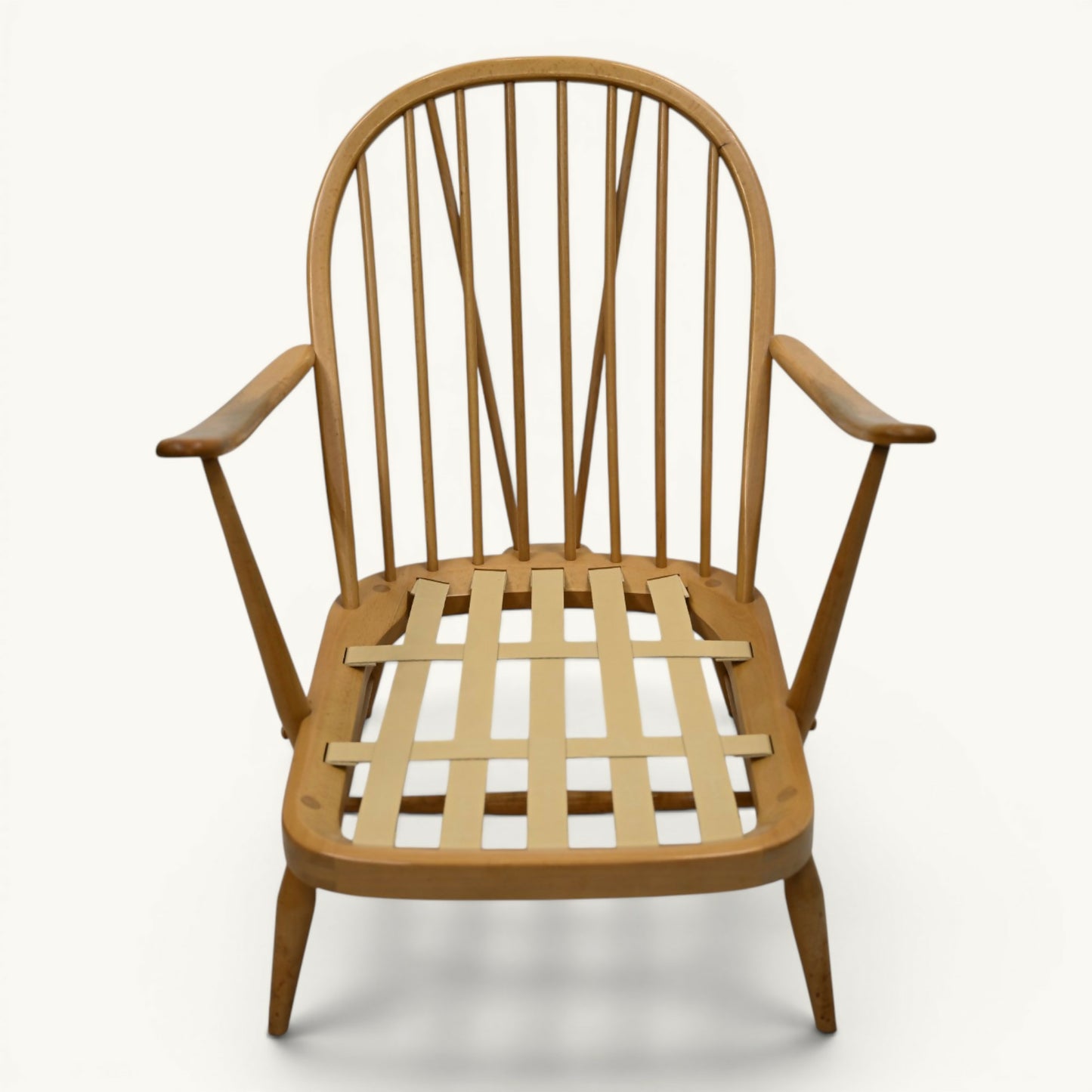 Ercol Windsor Easy Chair Model 203 1970s New Webbing Light Finish FREE Delivery*