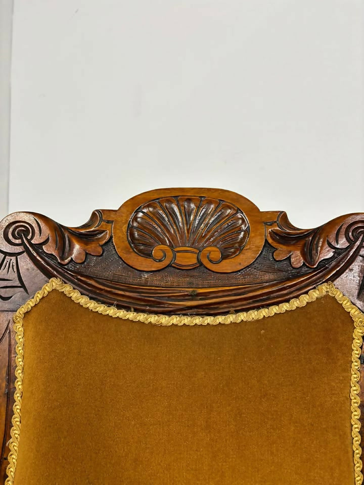 Pair of Edwardian Walnut “His & Hers” Armchairs