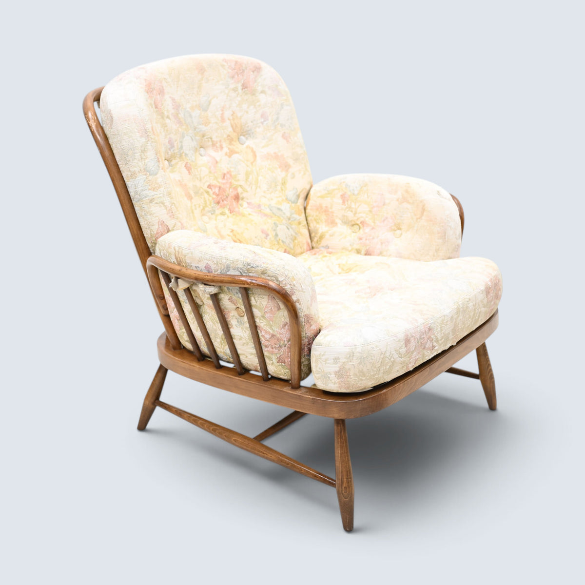 Ercol Jubilee Easy Chair Golden Dawn Floral Cushions New Webbing FREE Delivery*