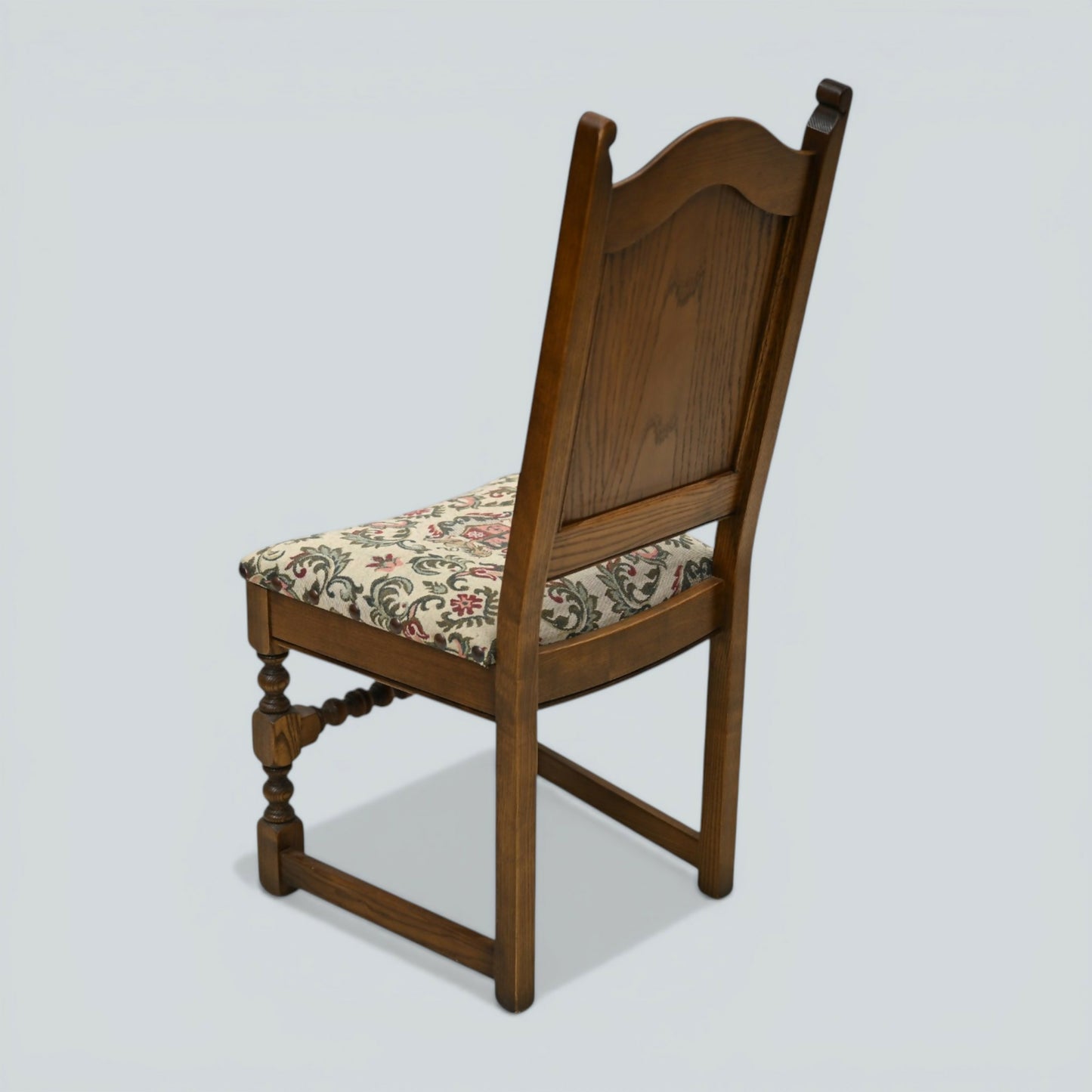 6 Old Charm Premium Dining Chairs Light Oak Studded Upholstery FREE UK Delivery*