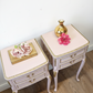 Pink french Louis bedside cabinets
