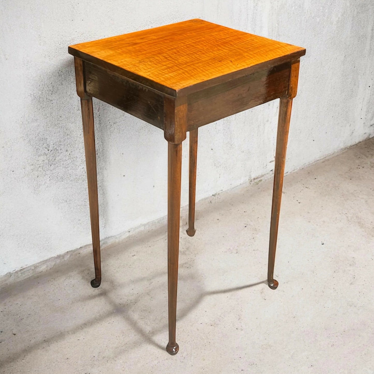 Antique Mahogany 19th century pad foot side table