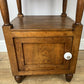 Pair of Bedside Tables Antique French Marble Top Oak Carved Cabinets LOT 6182