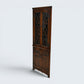 Old Charm Corner Display Cabinet Leaded Glass Tudor Brown EXC FREE UK Delivery*