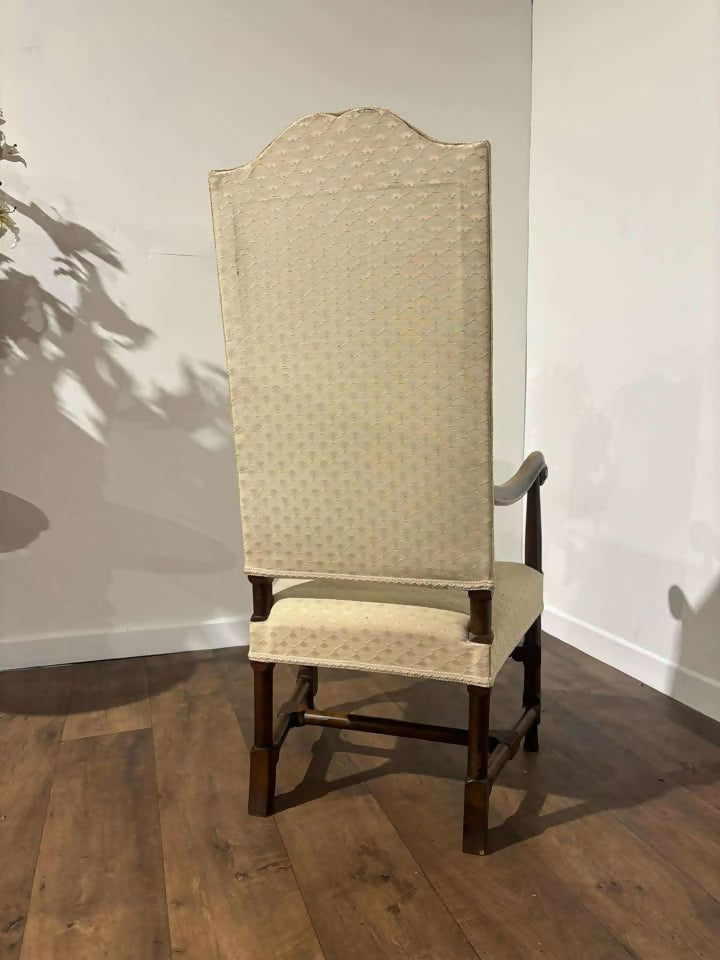 Early 20th Century Oak Framed Hump Back Side Chair