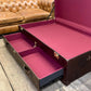 XXL Chestnut Brown Saddle Leather Reception Storage Trunk