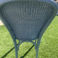 Wedgwood blue accent chair with matching fabric
