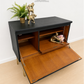 Black Nathan teak TV stand, sideboard, drinks cabinet, media unit, mid century modern, vintage, refurbished, upcycled, console