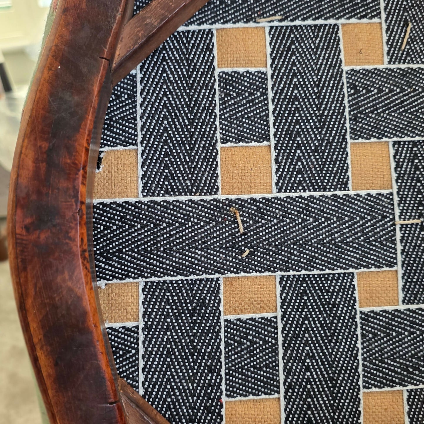 Stool, Rosewood, Fully Reupholstered in House of Hackney 'Atemis'.