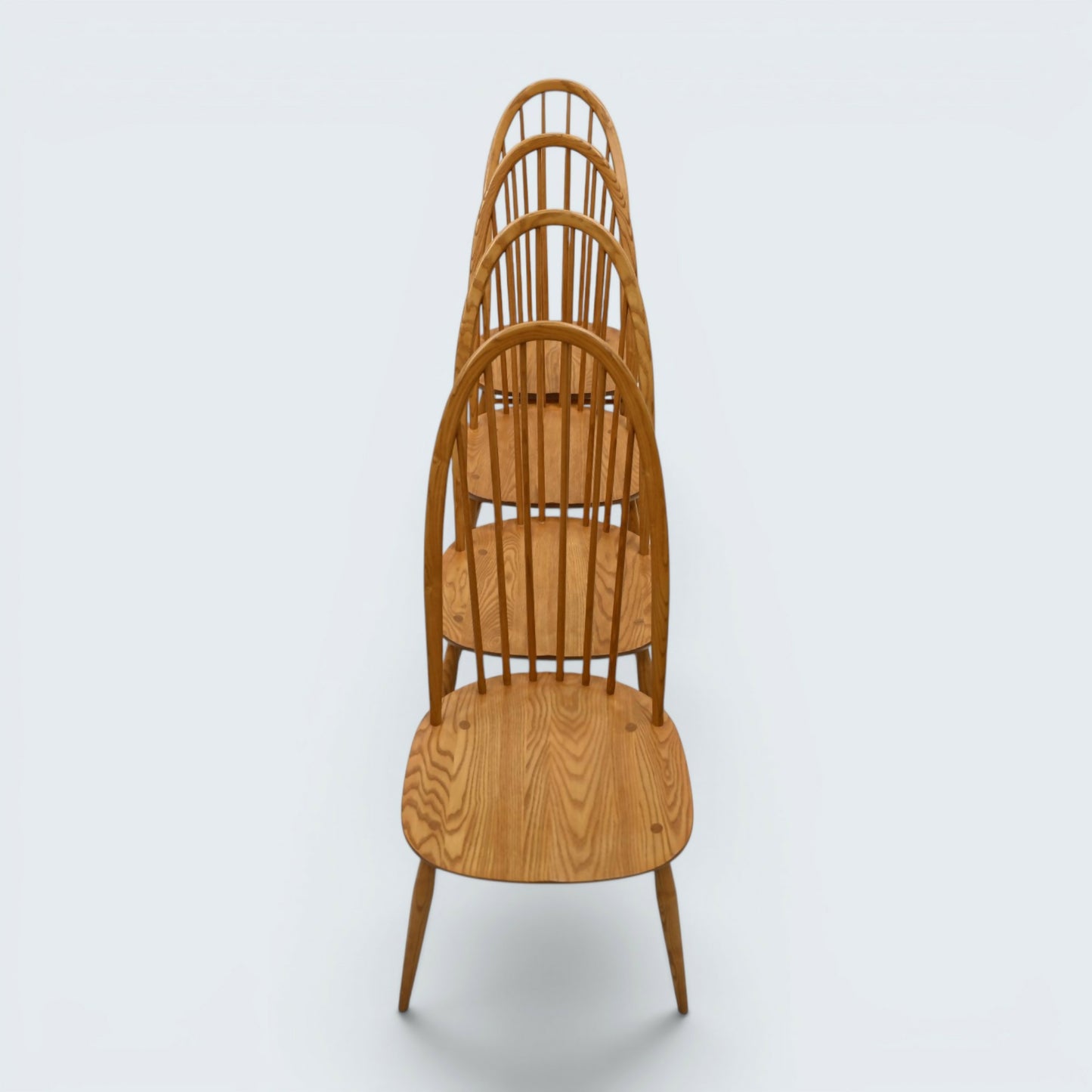 4 Ercol Dining Chairs Windsor Quaker Light Finish Circa 2018 FREE UK Delivery