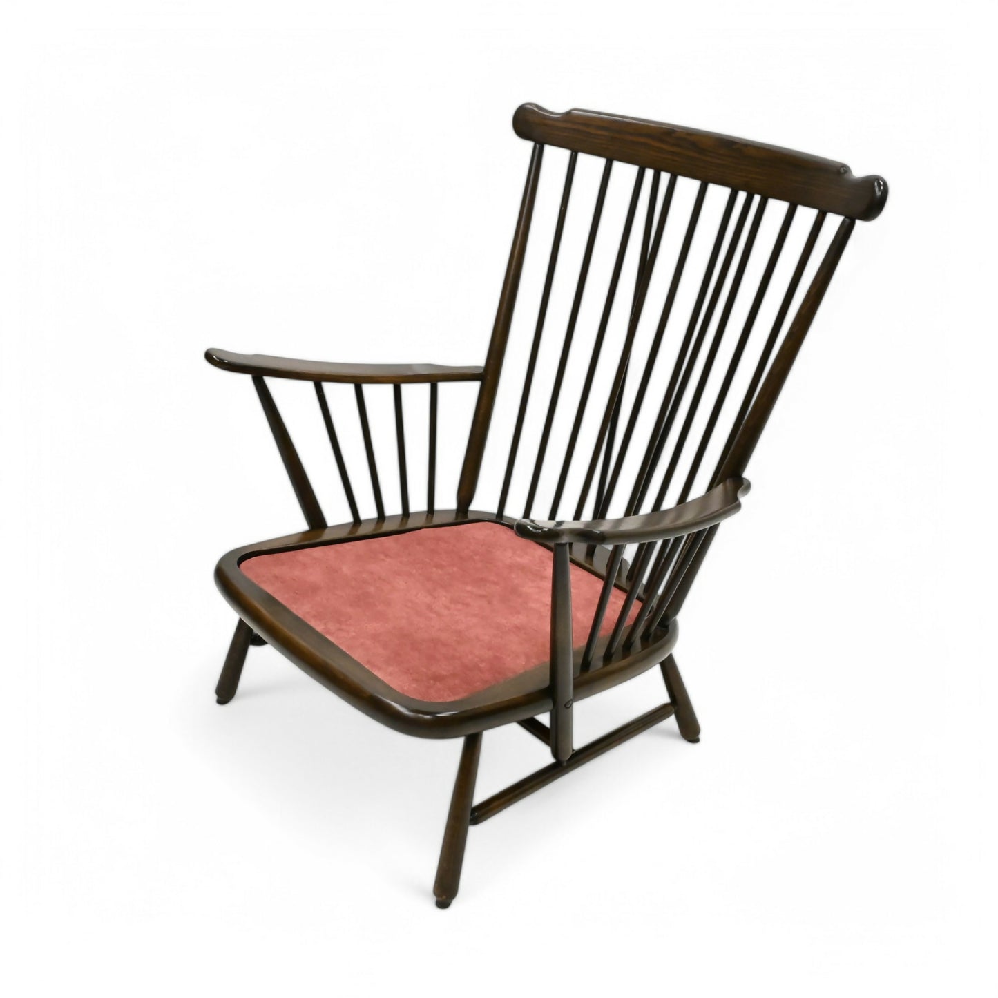 Ercol Easy Chair Armchair Dark Finish Original Upholstery FREE UK Delivery. SBR10113/2102E