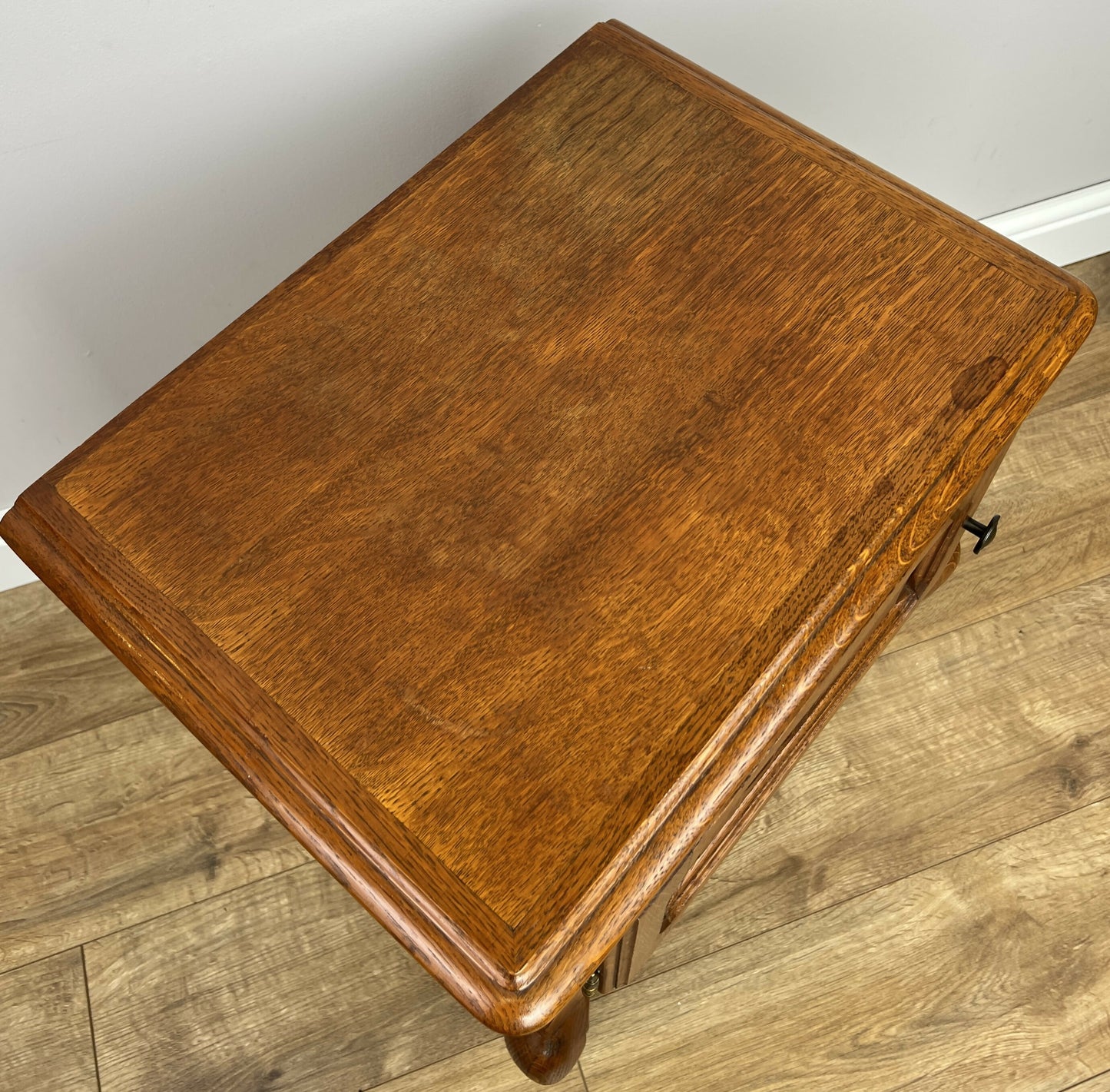 Pair of Bedside Tables Vintage French Louis Oak Nightstands Cabinets LOT 6211