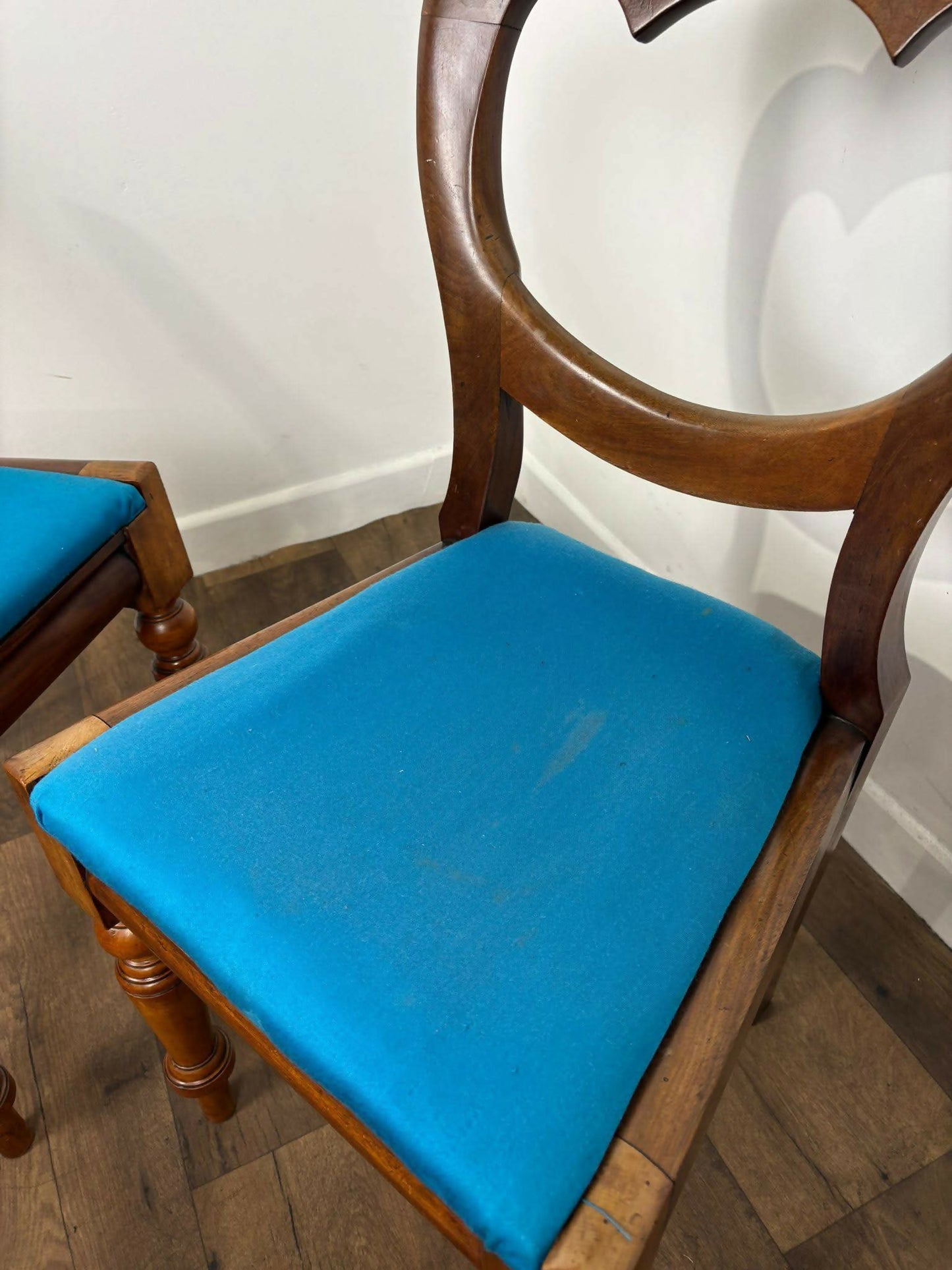 Victorian Pair of Mahogany Balloon Back Chairs