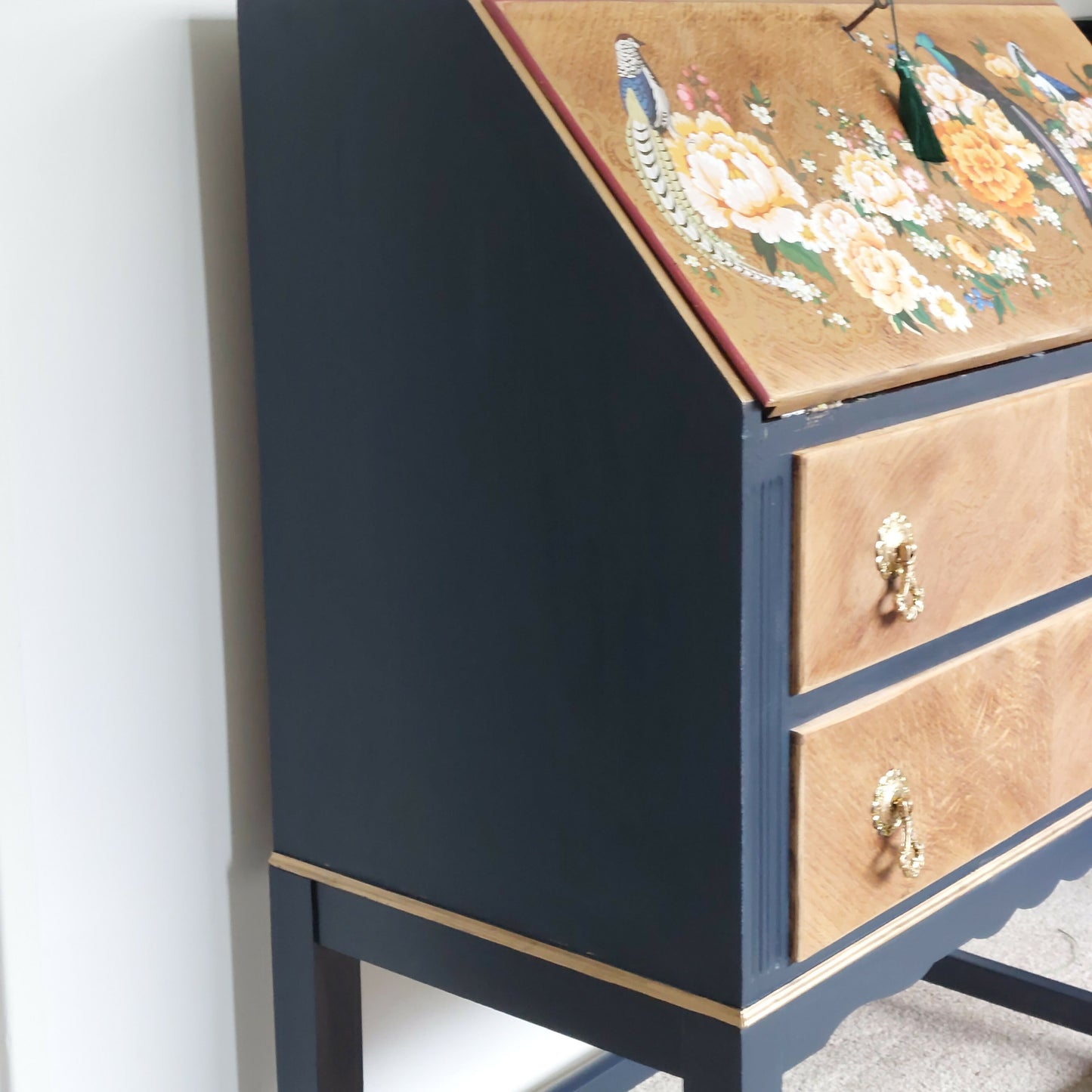 Secretary Desk, 1920s Jacobean Revival Writing Desk