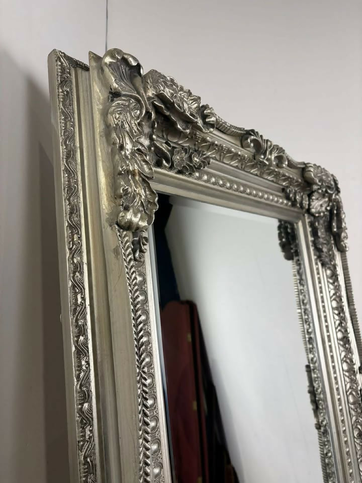 Large Gallery Reproduction Rectangular Bevel Edged Lean Mirror / Wall mirror