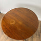 Antique Oak Round Console Table On Triform Base