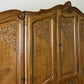 Wardrobe Vintage French Louis XVI Style Five Door Oak Carved Armoire LOT 6457