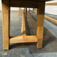Very Long Pair Bleached Oak Dining Benches