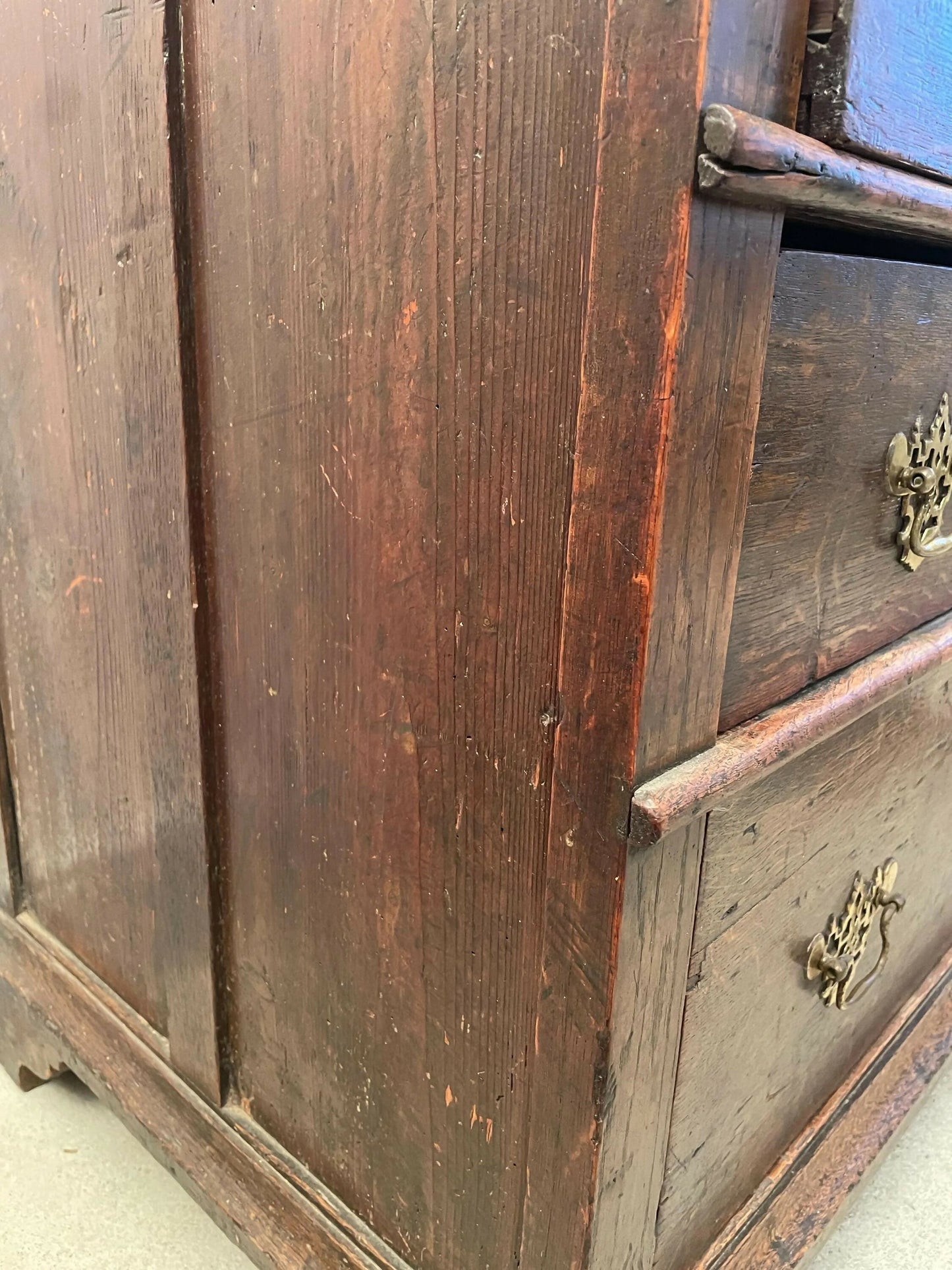 An 18th century vintage oak chest of drawers