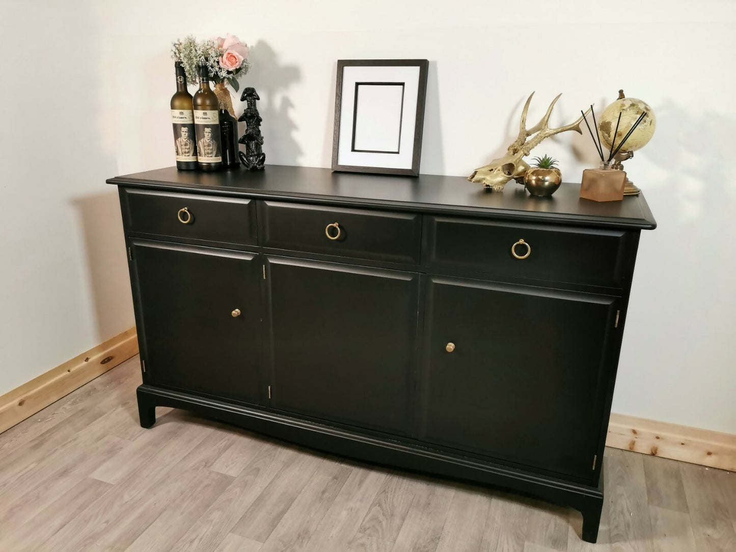 Black Vintage Stag Sideboard