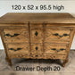 French Bleached Oak Commode Chest of Drawers