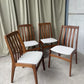 Vintage Mid Century 4 Schonning & Elgaard Danish Dining Chairs Retro Scandi R1005