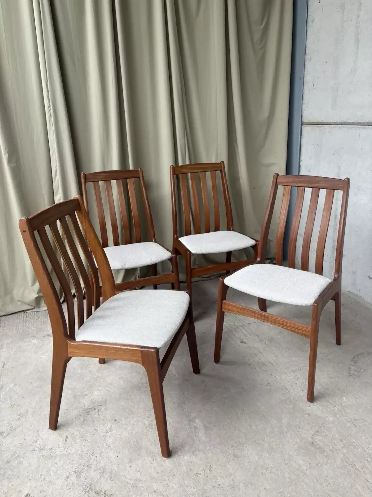 Vintage Mid Century 4 Schonning & Elgaard Danish Dining Chairs Retro Scandi R1005