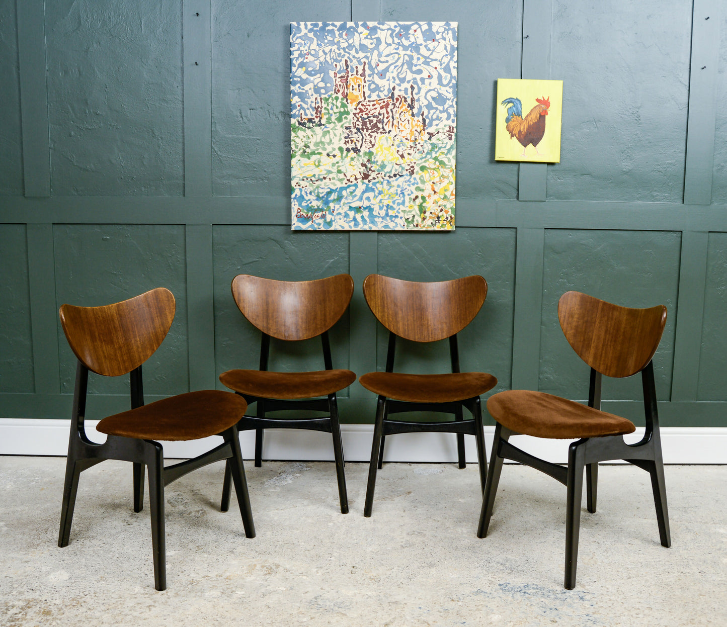 4 x G Plan Librenza Butterfly Back Dining Chairs - Tola Wood - E Gomme - 1960s