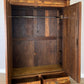 Wardrobe Antique French Style Walnut Mirrored Two Door Carved Armoire LOT 6520