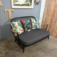 Ercol 203/2 sofa - black finish - fully refurbished