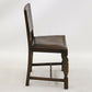 Vintage Oak Hall/Bedroom Chair With Brown Leather Drop In Seat FREE UK Delivery. SBR8480/2410C