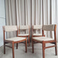 Vintage Mid Century Set Of 4 Dining Chairs Danish Scandi Retro R742