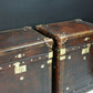 Antique Leather End Table Trunks