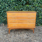 Vintage 1960's Handmade Oak Chest Of Drawers