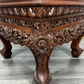 Plant Stand Chinese Mahogany Hand Carved Design Glass Top Coffee Table LOT 24327
