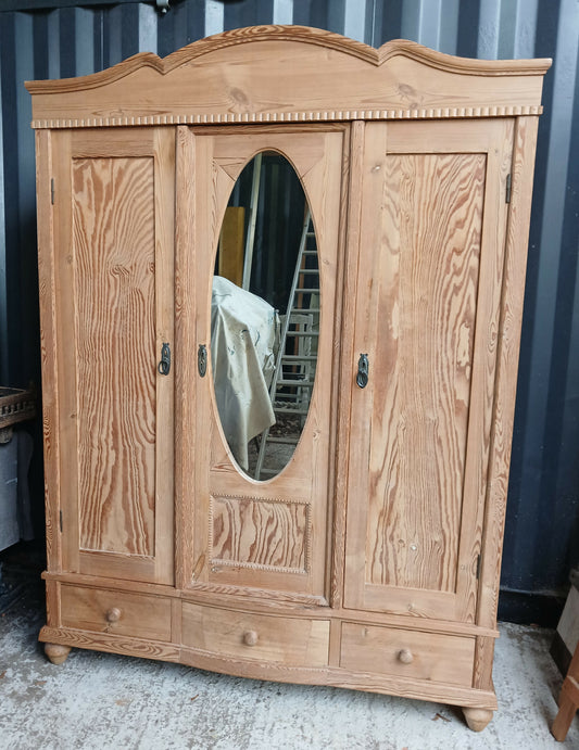 Antique Continental Pine Wardrobe