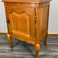 Pair of Bedside Tables Vintage French Oak Cabinets Carved Nightstands LOT 3726