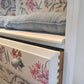 white and floral bench seat 6