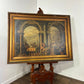 Large Antique Oleograph Biblical Scene Picture in Gilt Frame – Ornate Gilt Frame