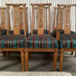 Large Solid Oak Extending Dining Table and 8 Chairs Set – Carved High Back,