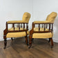 Pair of Edwardian Mahogany Upholstered Tub Chairs