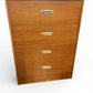 Vintage 4 Drawer Chest of Drawers by Homeworthy Mid Century Teak Effect 88cm