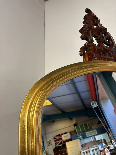 Reproduction Gilt Framed Overmantel Mirror