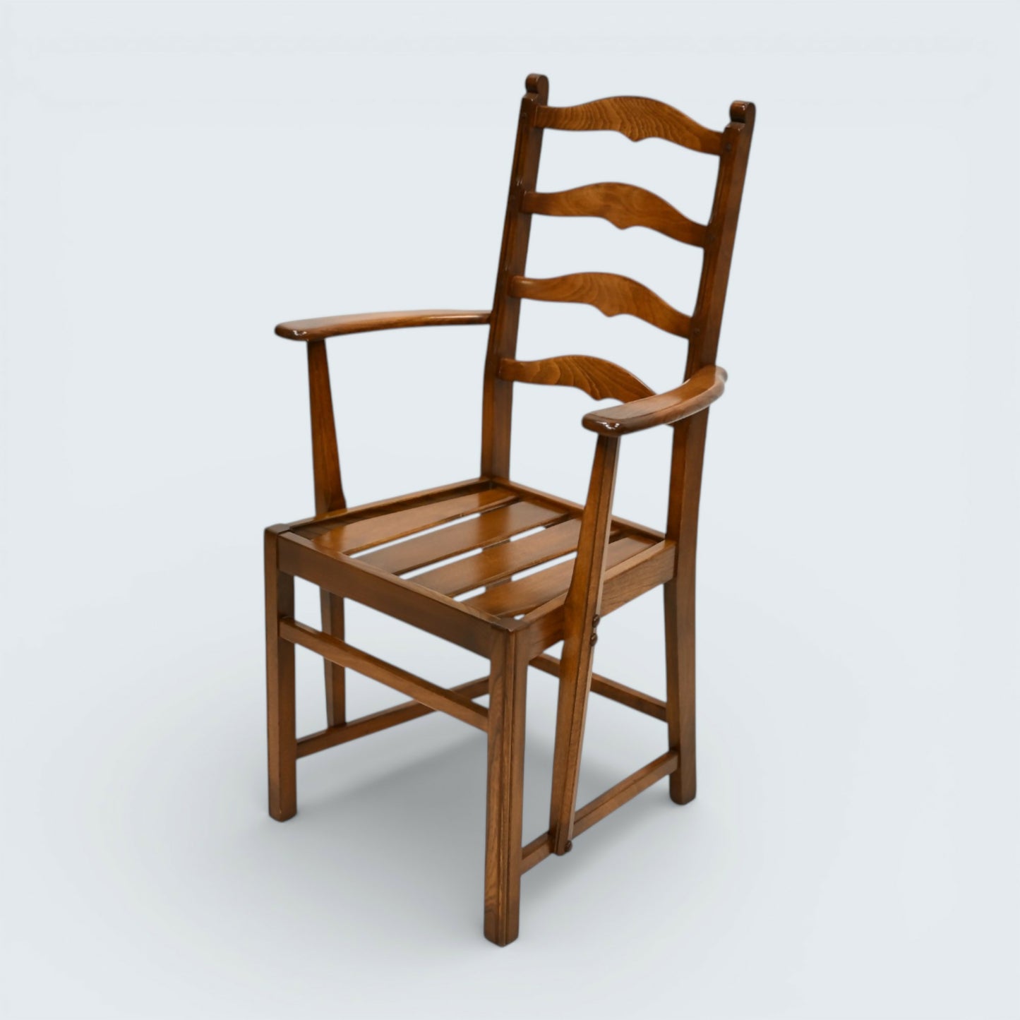 6 Ercol Dining Chairs 1970s Ladderback Inc 2 Carvers Golden Dawn FREE Delivery*