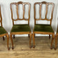 Dining Chairs Vintage French Louis Style Oak Set of 4 Upholstered Seats LOT 6347